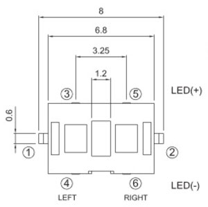 帶燈輕觸開(kāi)關(guān)R2998結(jié)構(gòu)圖